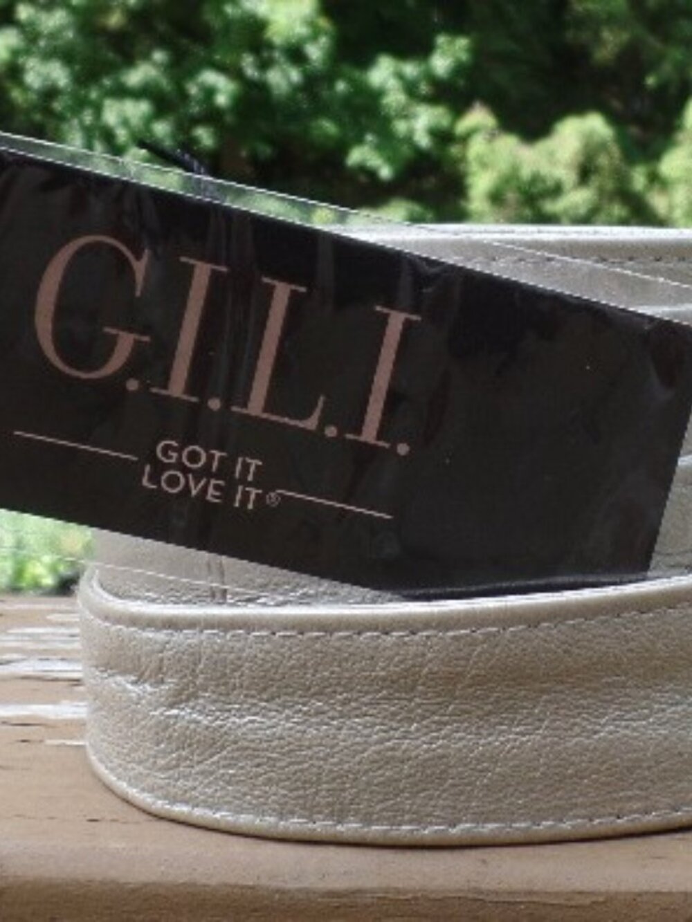 G.I.L.I. Obi Wrap Leather Embossed Metallic Reversible Belt Size XL/1X NWT